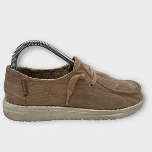 Hey Dude Wendy Sparkling Rose Gold Women’s Slip On Loafers Size 7 Good Condition